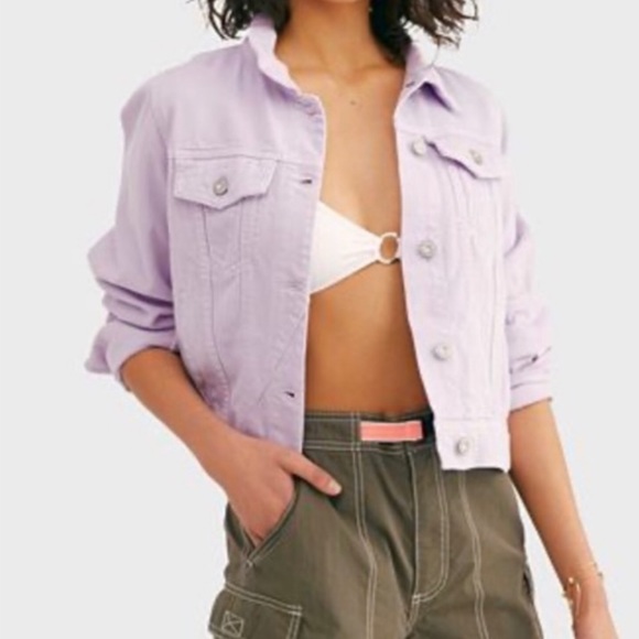 Free People Jackets & Blazers - FREE PEOPLE RUMORS JACKET in lilac purple size XS